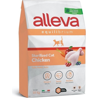 Alleva Equilibrium Adult Cat Sterilized s kuracím mäsom 10 kg
