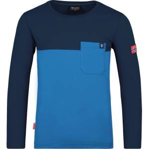 Trollkids Детска блуза с дълъг ръкав Trollkids Kid's Bergen Longsleeve Longsleeve - Navy / Medium Blue - размер 104 (EU) (704-2207-0213)