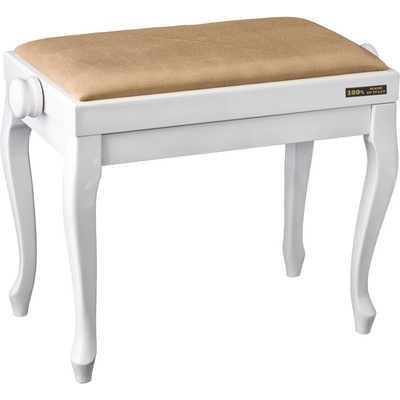 Bespeco SG 107 Дървена табуретка за пиано White (SG7WLVB)
