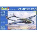 Revell Британски реактивен изтребител De Havilland Vampire - сглобяем модел