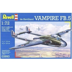 Revell Британски реактивен изтребител De Havilland Vampire - сглобяем модел