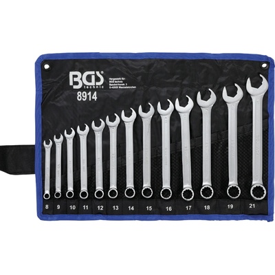 BGS technic Sada očkoplochých klíčů s funkcí ráčny na straně vidlice 8 - 21 mm 13dílná BGS 8914