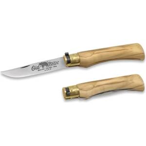 ANTONINI oldbear 9307/23_lu / Джобно ножче от неръждаема стомана с дръжка от маслинено дърво - кафяво 100 м (aec0010)
