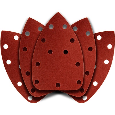 Graphite Brúsny papier so suchým zipsom delta 140 x 140 x 80 mm, K240, 5 ks, s otvormi 54H015