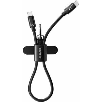 Essager ES-X83 nabíjací a dátový a pútko USB-C na USB-C 30cm černý