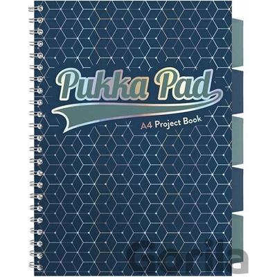 PUKKA PAD Špirálový zošit A4 linajkový Glee project book tmavomodrá