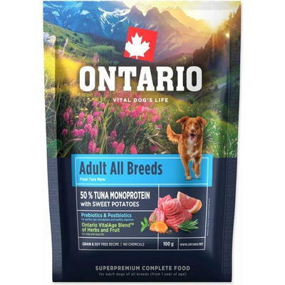 Ontario Adult All Breeds Monoprotein Tuniak & Sladké zemiaky 0,1 kg
