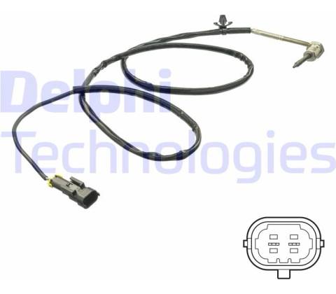 DELPHI Čidlo teploty výfukových plynů DF TS30163