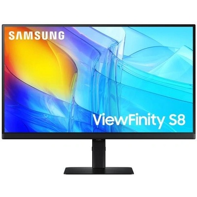 Монитор Samsung ViewFinity S8 LS-27D800UAU (2024), 27" (68.58cm) IPS панел, 4K/UHD, 5ms, Mega Infinity DCR, HDR10, 350cd/m2, DisplayPort, HDMI, USB Hub, LAN (LS27D800UAUXEN)