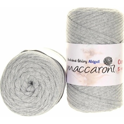 Macaroni Abigail 5 mm Světle šedá
