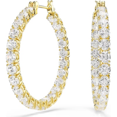 Swarovski Pozlacené kruhové náušnice se zirkony Matrix 5750620