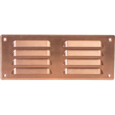 Ventishop KVMm 260x105 kovová hranatá větrací mřížka se síťkou, měděná