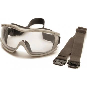 Ochranné brýle Pyramex Capstone EG604T2, nemlživé čiré, šedá obruba