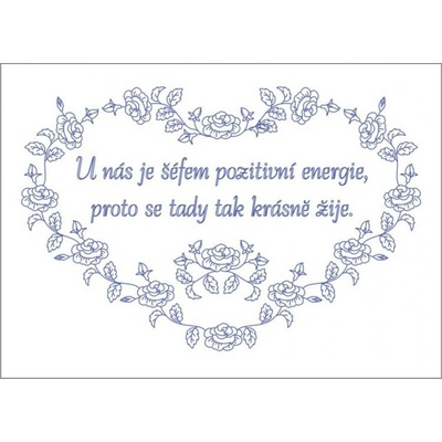 Beruška Vyšívání k zavěšení 70x50 cm pozitivní energie