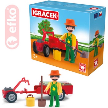 Efko IGRÁČEK Zahradník s traktůrkem a doplňky