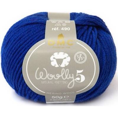 100% vlněná příze merino WOOLLY 5 od DMC 50g, královská modrá