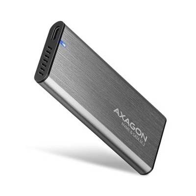 AXAGON EEM2-SG2, USB-C 3.2 Gen 2 - M.2 NVMe & SATA SSD kovový RAW box, bezšroubkový, stříbrný (EEM2-SG2)