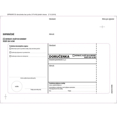 Obálka s doručenkou Krpa C5, bílá 1000 ks