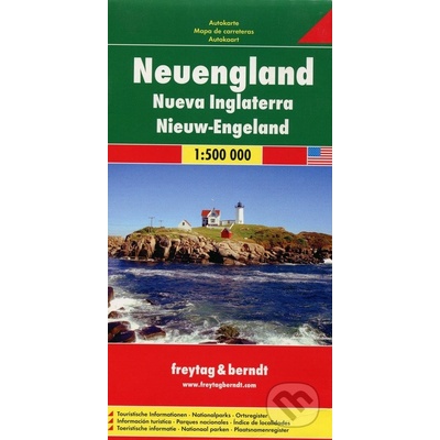 Automapa: Nová Anglie 1:500 000