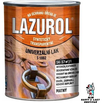 Lazurol S1022 Lak univerzální 0,75 l bezbarvý matný – Zbozi.Blesk.cz