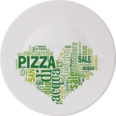 Bormioli Luigi Bormioli Rocco Talíř na pizzu srdce zelené 33 cm BR-419-752