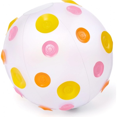 Míč nafukovací Žlutooranžorůžové puntíky