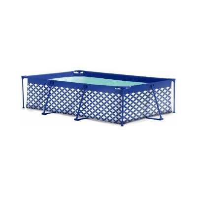 Swim Essentials Elegance Luxe Dark Blue White Tiles 260x160x65 cm
