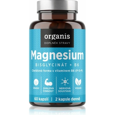 Organis Magnesium Bisglycinate + B6 60 kapsúl