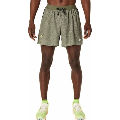 Asics Fujitrail All Over Print 5In Short 2011D392300 mantle green
