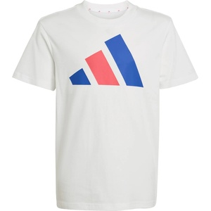 Adidas Детска тениска adidas Kid's Bold Tee 160 T-shirt - White / Team Royal Blue / Pure Ruby - размер 152 (EU) (704-4531-1813)