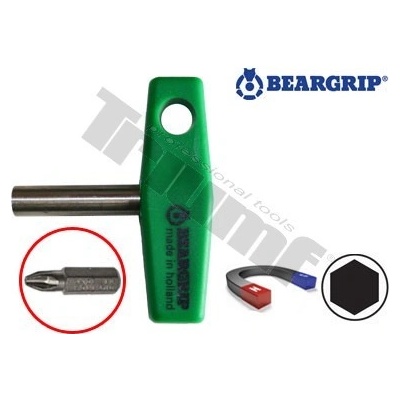 TRIUMF Držiak bitov magnetický T rukovät 3013/45 mm, potlačený Beargrip xxx