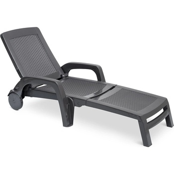 BICA Антрацитен шезлонг от техноратан Bahama Bica (BC8991)