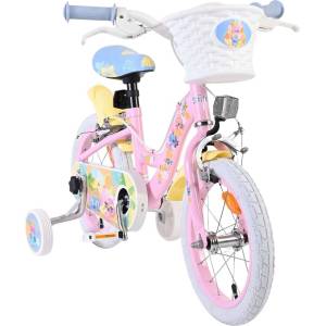 E & L Cycles Детски велосипед с помощни колела E&L cycles - Disney Stitch, 14'', розов (20569-FW14)