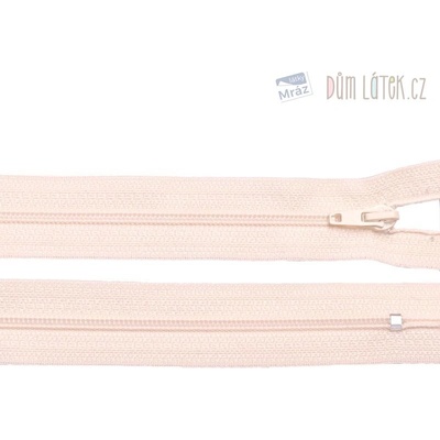 Zips špirálový 6mm nedeliteľný 25cm krémový