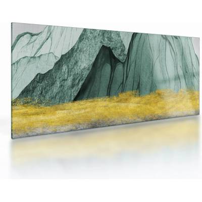 Sklenený obraz - Smaragdové hory N⁰3, jednodielne 100x50 cm na skle