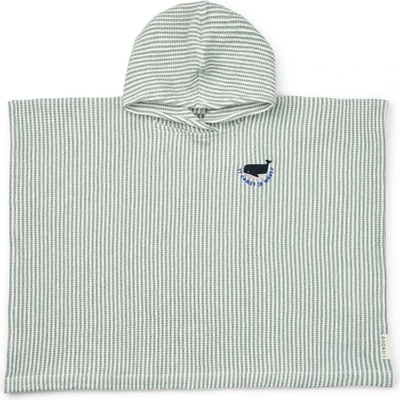 LIEWOOD Детско пончо за сърф LIEWOOD Kid's Paco Poncho Embroidery Surf poncho - Y/D Stripe Peppermint / Creme de la Creme - размер 110-116 (750-2491-0211)