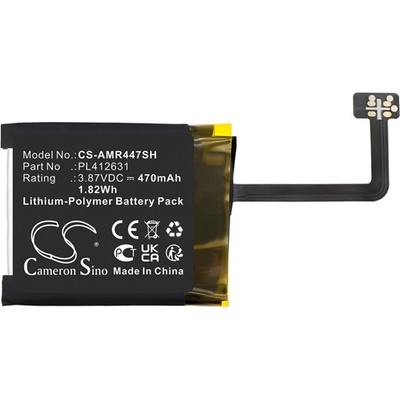 Cameron Sino Amazfit GTR 47mm CAMERON SINO Li-Polymer батерия 3.87V / 470mAh, съвместима с Amazfit PL412631, BLACK CS-AMR447SH (CS-AMR447SH)