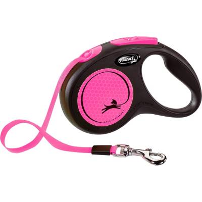 flexi Original каишка New Neon Pink M - 5 м до 25 кг - лента