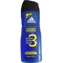 Adidas 3 Active Sport Energy Men sprchový gel 400 ml