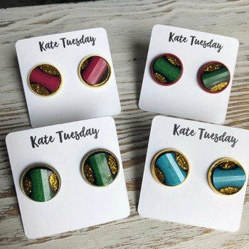 Olive Felix Vianočné trblietavé náušnice FE50070321398103HI