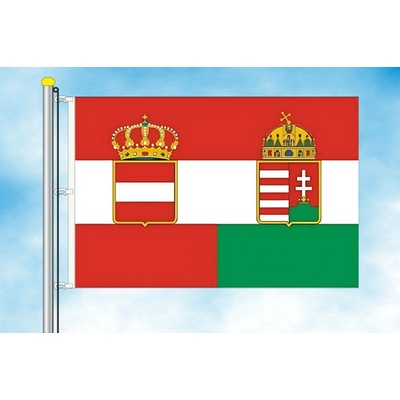 LIBEA, s.r.o. Rakousko-Uherská obchodní vlajka z let 1869-1918 Rozměr: 40×60 cm, Uchycení: Karabiny na stožár