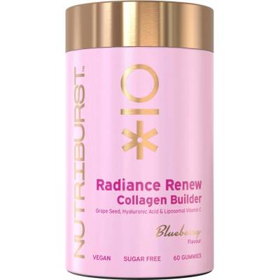 Nutriburst Advanced Radiance Renew Collagen Builder Gummies želé cukríky pre rozjasnenie pleti príchuť Blueberry 60 ks
