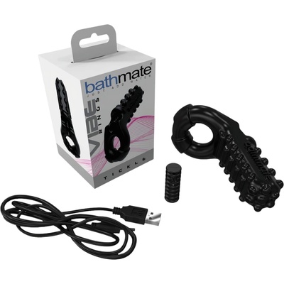 Bathmate Vibe Ring Tickle - вибриращ пръстен за пенис (черен)