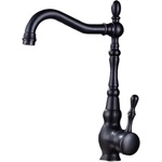 Sanitary ware Черен смесител за кухня с меден оттенък Ориентал, ретро (2685)