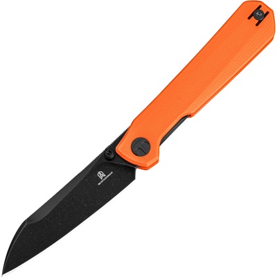Bestechman Curvee AEB-L Black stonewashed with Orange G10 handle BMK20F