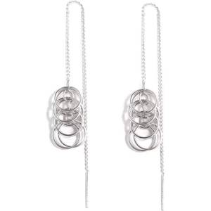 Silenti Jewelry Сребърни обеци "Фигура