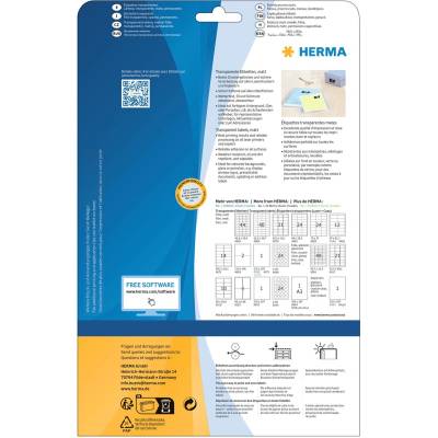 Herma Самозалепващи етикети, A4, полиестерни, 210 х 297 mm, (1540100117)