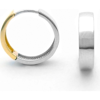 Šperk Holíč Dvojfarebné zlaté kruhové náušnice ZN182