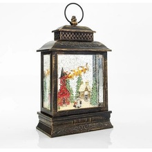 Eurolamp osvětlená lucerna s vánočním obrázkem 16 x 8,8 x 26,5 cm