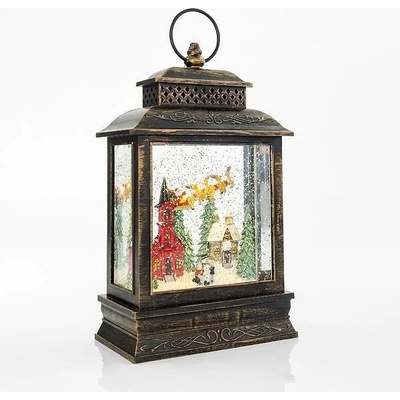 Eurolamp osvětlená lucerna s vánočním obrázkem 16 x 8,8 x 26,5 cm